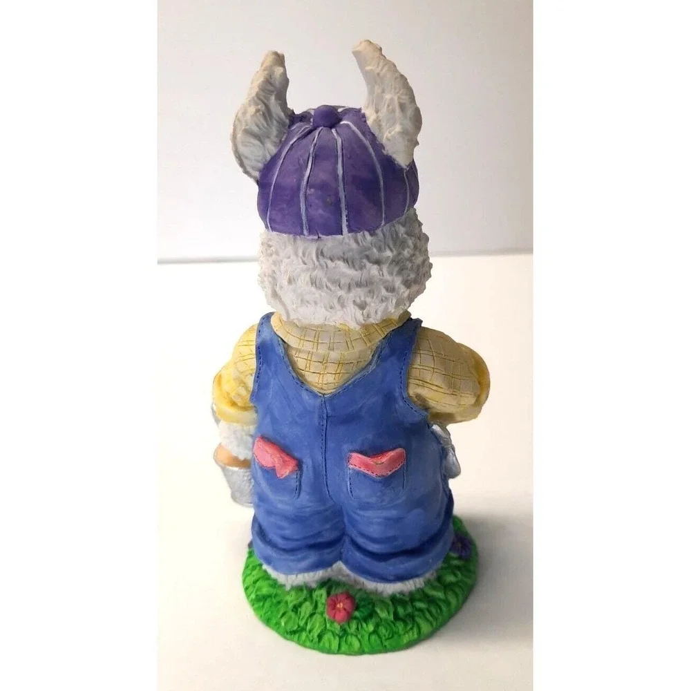 Vintage Easter Jubilee Bunny Family Figurine Set 3 Piece Resin Garden Decor Box